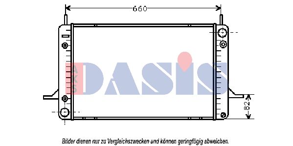 AKS DASIS Радиатор, охлаждение двигателя 092290N